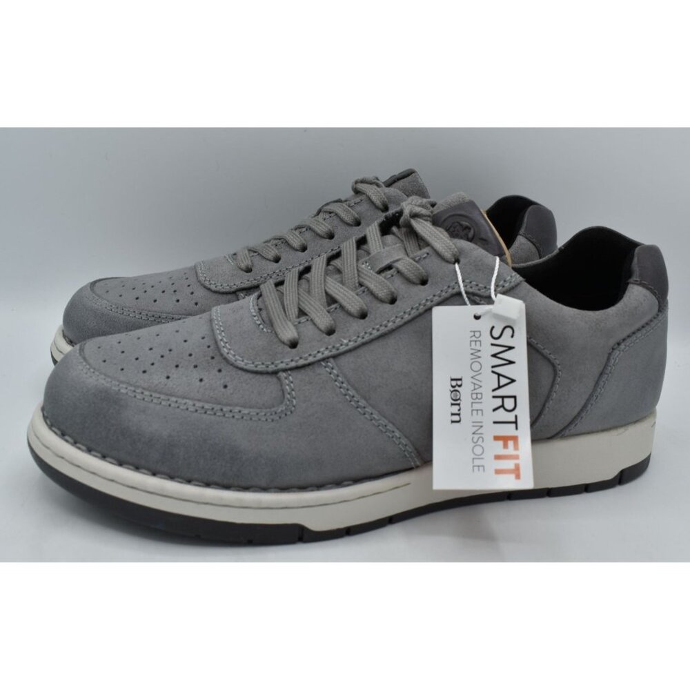 Born Mens Size 11.5‎ Captain Grey Distressed Leather Lace Up Sneakers Shoes - Picture 2 of 13